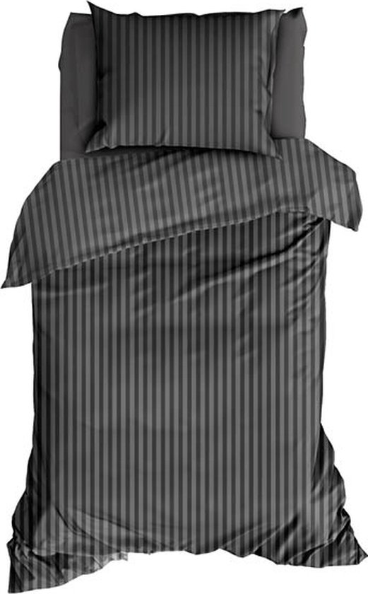 Decoware® dekbedovertrek Uni antraciet - 100% katoen satijn (210TC