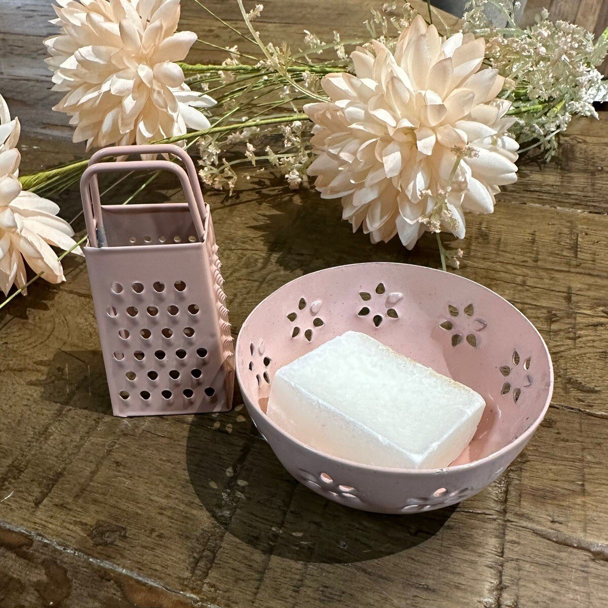 Cadeaupakketje amber (kleur naar keuze) roze