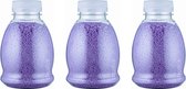 Badkaviaar Lavendel - 225 gram - Fles met transparante dop - set van 3 stuks - bad parels