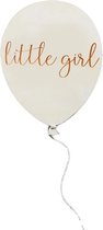 Houten ballon - Little Girl - Meisje - 15x11cm - Geboorte - Baby - Wandhanger - Decoratie - Zwangerschapsaankondiging