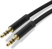 Cadorabo Aux Audio Kabel 3.5mm 1m in ZWART - Stereo Jack Kabel geschikt voor Populaire Apparaten met 3.5mm Aux Aansluiting
