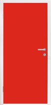 Deursticker Rood - Kleur - Effen - 95x215 cm - Deurposter