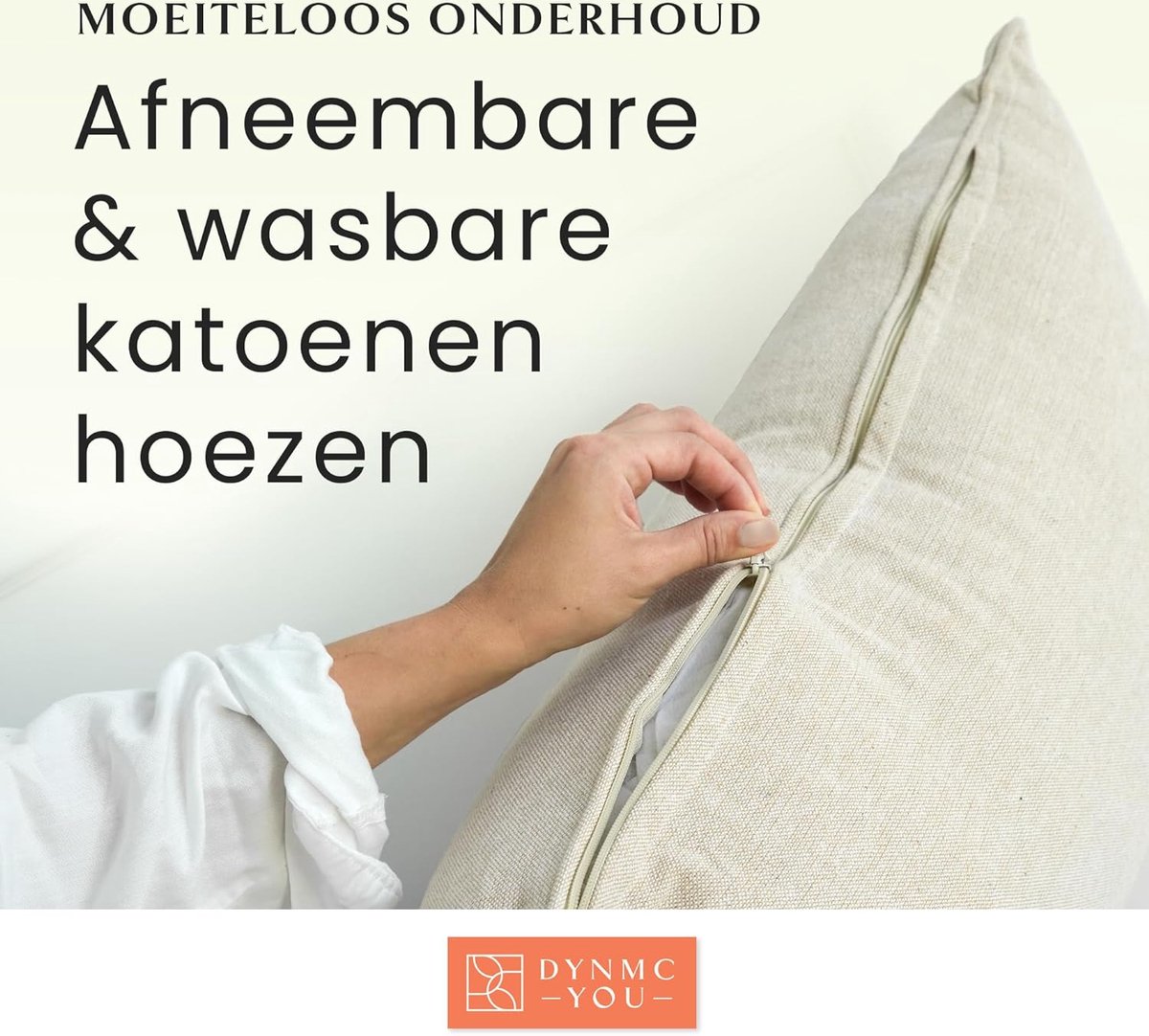 Modern Sofa kussen 40x40 met zachte OEKO-TEX Katoenen Hoes - Comfortabel sierkussen met medium harde kussen vulling - Perfect als decoratief rugkussen - Premium sofakussen van DYNMC YOU - Grijs