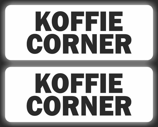 Koffie corner deur stickers set 2 stuks