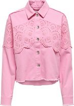 Only Jas Onlelena Crochet Jacket Otw 15232378 Begonia Pink Dames Maat - S
