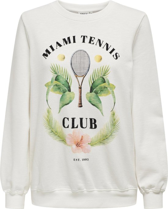 Only Trui Onljulia L/s Tennis O-neck Box Ub S 15320850 Cloud Dancer Dames Maat - M