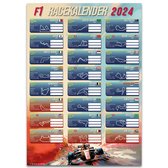 F1 Racekalender 2024 | Poster | A3 | 29,7 x 42 cm | Formule 1 | Blauw