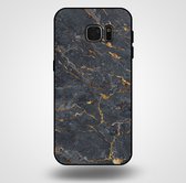 Smartphonica Telefoonhoesje voor Samsung Galaxy S7 met marmer opdruk - TPU backcover case marble design - Goud Grijs / Back Cover geschikt voor Samsung Galaxy S7