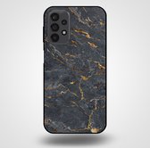 Smartphonica Telefoonhoesje voor Samsung Galaxy A23 5G met marmer opdruk - TPU backcover case marble design - Goud Grijs / Back Cover geschikt voor Samsung Galaxy A23 5G