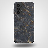 Smartphonica Telefoonhoesje voor Samsung Galaxy A33 5G met marmer opdruk - TPU backcover case marble design - Goud Grijs / Back Cover geschikt voor Samsung Galaxy A33 5G