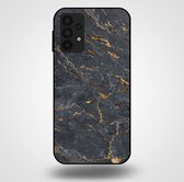 Smartphonica Telefoonhoesje voor Samsung Galaxy A32 5G met marmer opdruk - TPU backcover case marble design - Goud Grijs / Back Cover geschikt voor Samsung Galaxy A32 5G