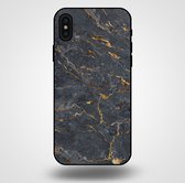 Smartphonica Phone case pour iPhone Xs Max avec imprimé marbre - Coque arrière en TPU design marbre - Goud Or / Back Cover adapté pour Apple iPhone Xs Max