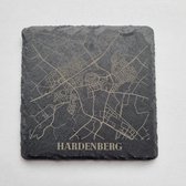Onderzetters Hardenberg, leisteen 10x10cm. Set van 6 stuks.