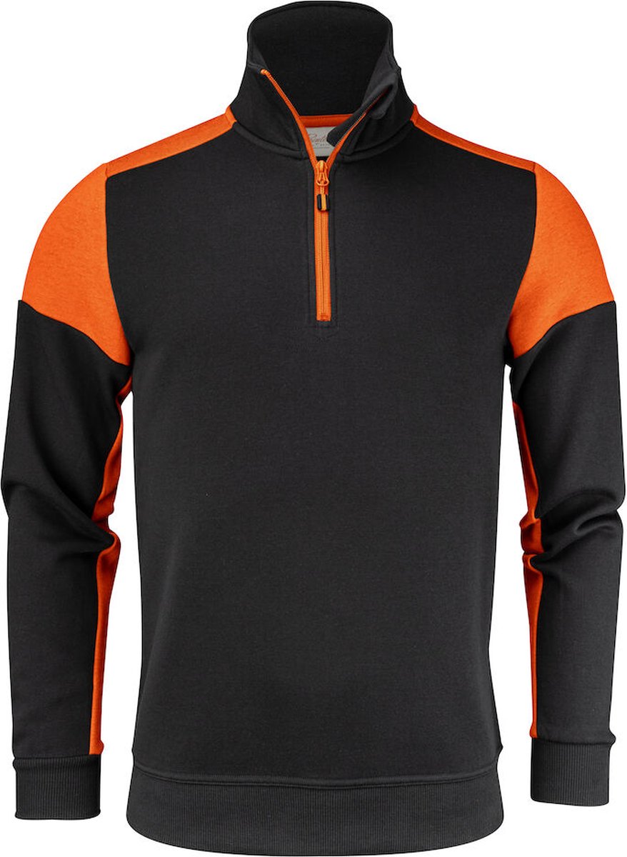 Printer PRIME SWEATER PRIME HALFZIP 2262069 - Zwart/Oranje - L
