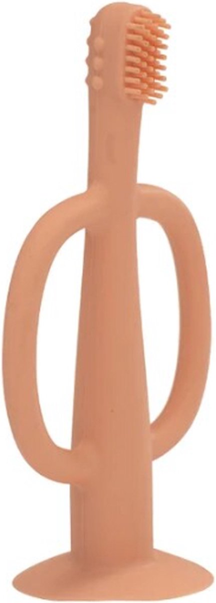 Goedkoopste Babytandenborstel - doorkomende tandjes - tandvlees massage - baby/peuter - silicone - Rose
