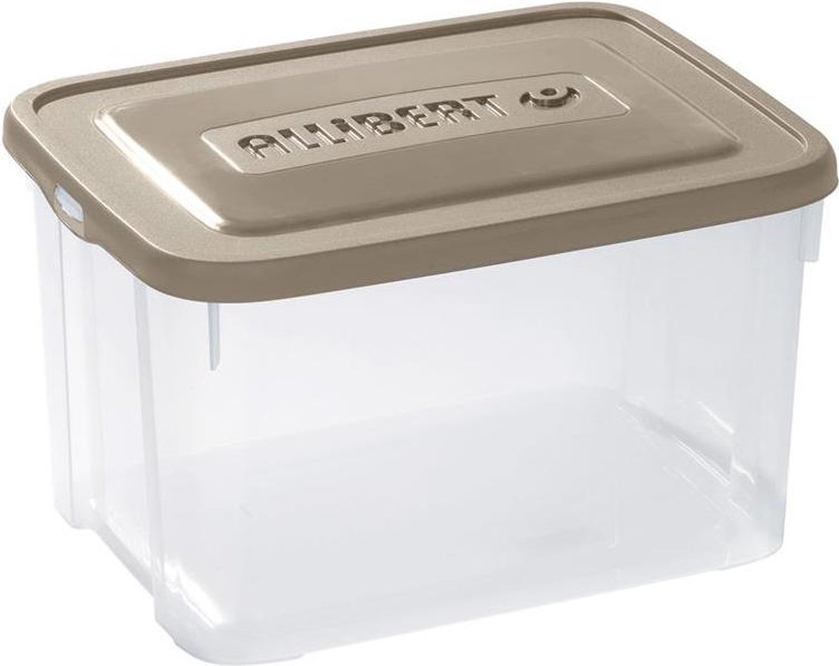 Allibert - Handy Box 25 L met Deksel Transparant / Taupe