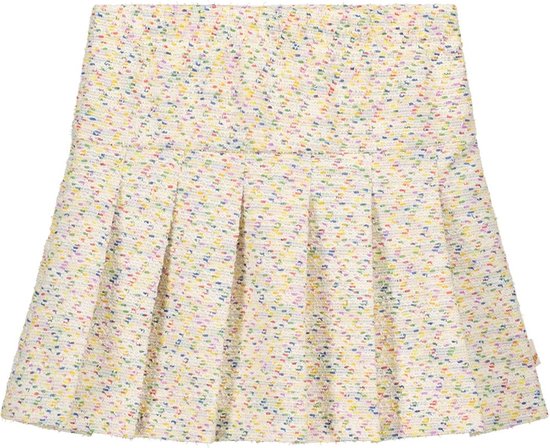 Moodstreet Girls Jacquard Skirt Pleats Meisjes - Korte rok - Ecru - Maat 134/140