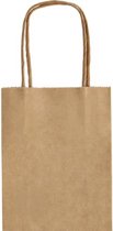 10x Cadeauverpakking - Cadeau tasjes - Bruin - Traktatie Uitdeel Bags papier - Uitdeel tasjes - Craft Gift Bags - 10stuks - Papierentasjes..