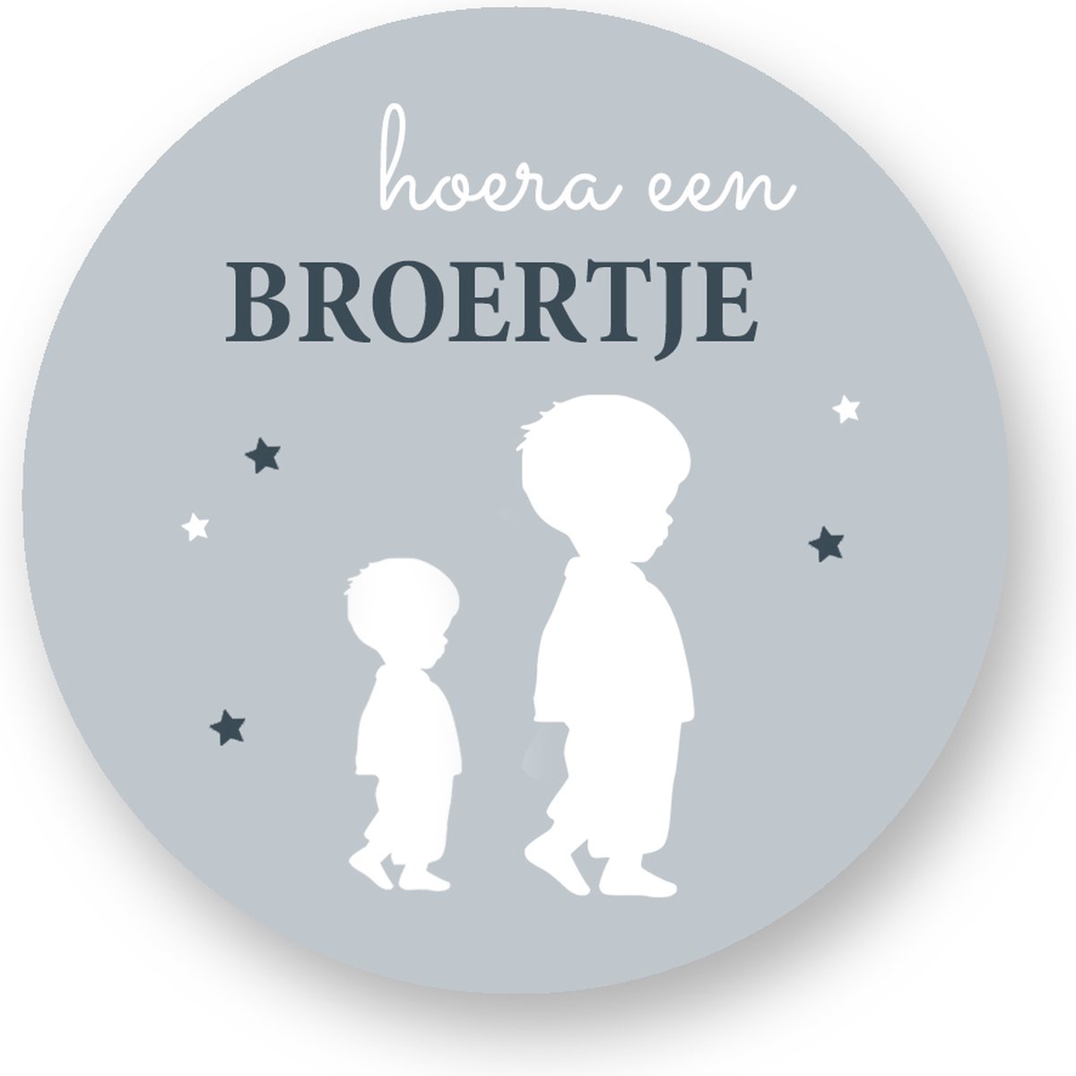 25x Sluitsticker -Sluitzegel - Hoera een broertje silhouette* - Sluistickers Pimp Studio