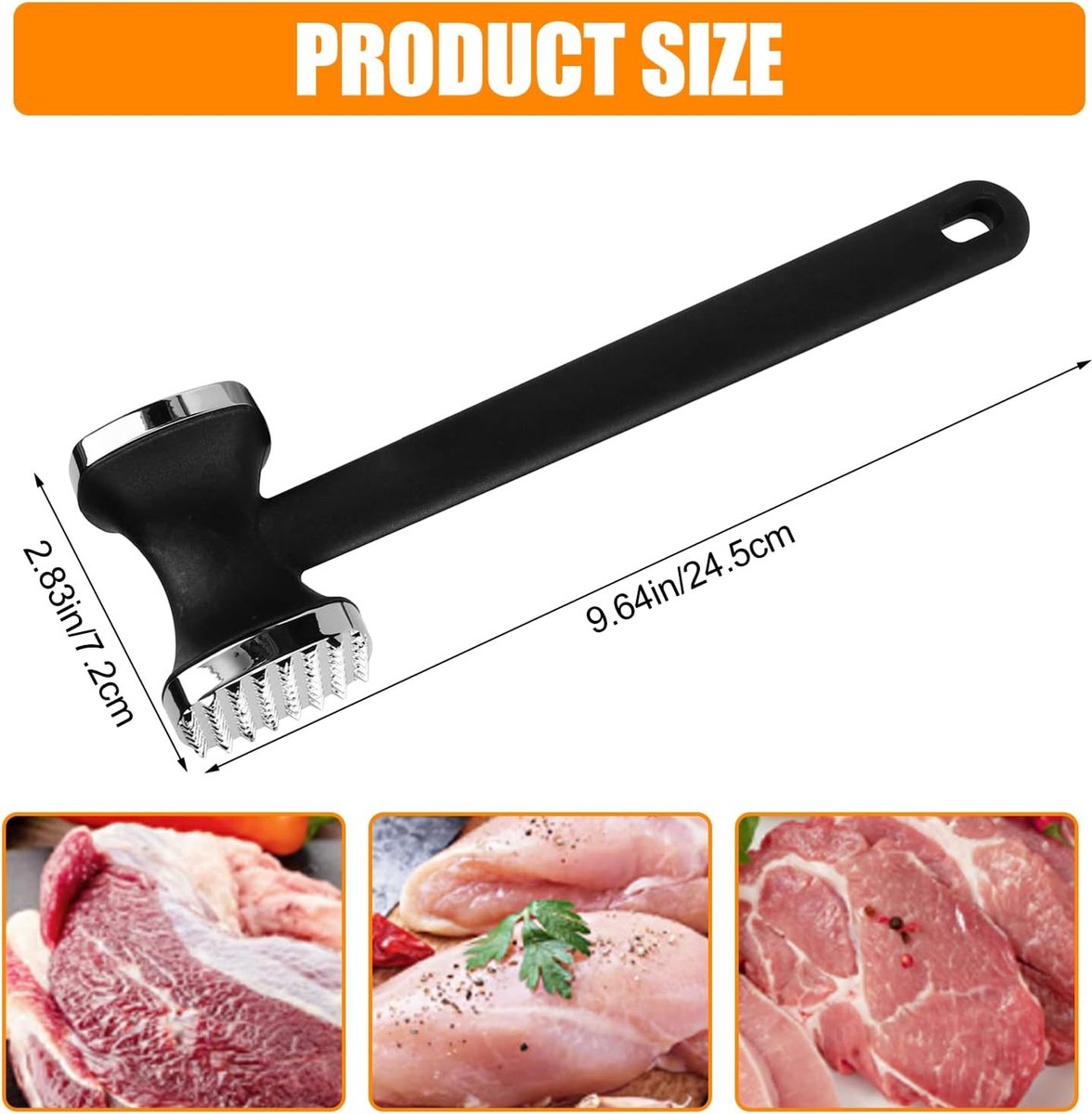 Attendrisseur de viande - HEN - Marteau à Viande - Alliage de Zinc