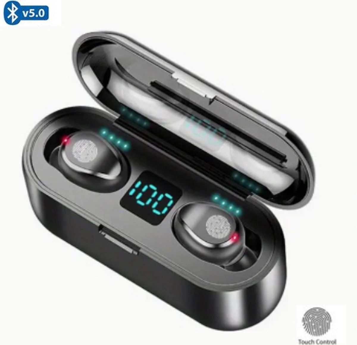 Otiume Draadloze Oordopjes - Bluetooth Headset - Zwart