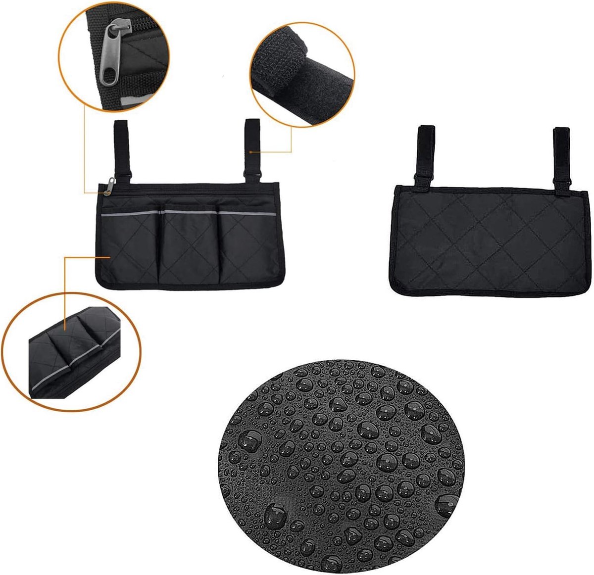 Goedkoopste rolstoel opbergtas - Veilige opbergtas voor rolstoelen, mobiliteitshulp rolstoelaccessoires tas voor ouderen senioren