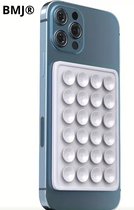 BMJ® Zuignap voor op Telefoon Hoesje - Sterke Zelfklevende Telefoonhoeshouder -Telefoonhouder - Telefoonaccessoires - Zuignap - Wit - Selfie - Auto/Douche/Spiegel