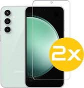 Screenprotector Geschikt Voor Samsung Galaxy S23 FE (Fan Edition) - Glasplaat - Tempered Glass - 2 Stuks
