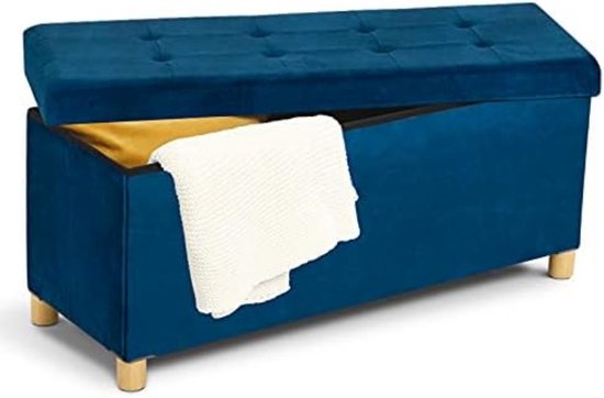 Canapé avec support, 100 cm, velours, bleu