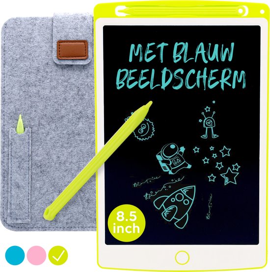 LCD Tekentablet "Groen" 8.5 inch - Interactief Speelgoed - Kadootjes - Kado - Kindertablet - Cadeautjes - Teken Pad - Schrijftablet - Speelgoed - Educatief - Tekenblok Kinderen - Cadeau Jongens - Kinderspeelgoed 3 Jaar - 4 Jaar - 5 Jaar - 6 Jaar