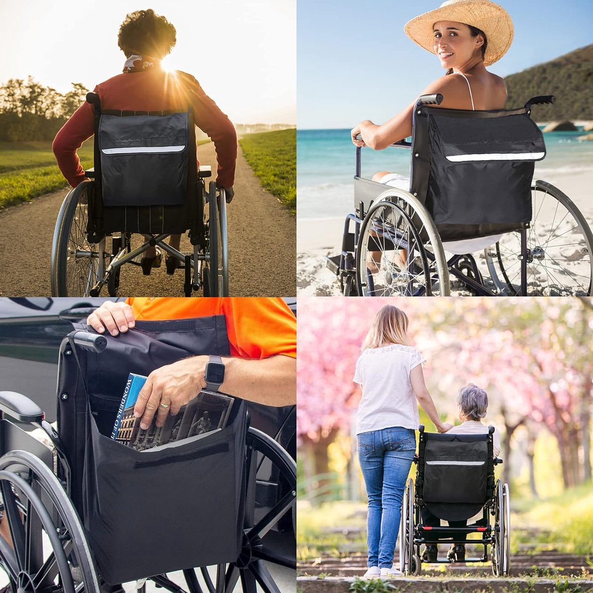 Goedkoopste rolstoel opbergtas - Veilige opbergtas voor rolstoelen, mobiliteitshulp rolstoelaccessoires tas voor ouderen senioren