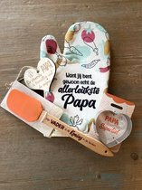 Creaties van Hier - School - Ovenwant Papa Met Houten Hartje - Spatel Vader - Koekvorm papa