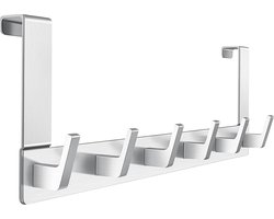 Deurhaak om op te hangen, deurgarderobe met 6 haken - kledinghaken deur voor badkamer deurhaaklijst moderne deurhanger - handdoekhouder deur badkamer - jashouder deur | uniek haakdesign