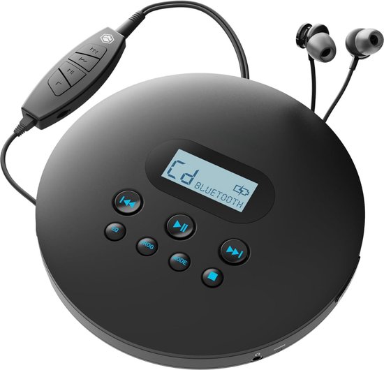 Discman Draagbare CD Speler Oplaadbaar voor Earbuds en