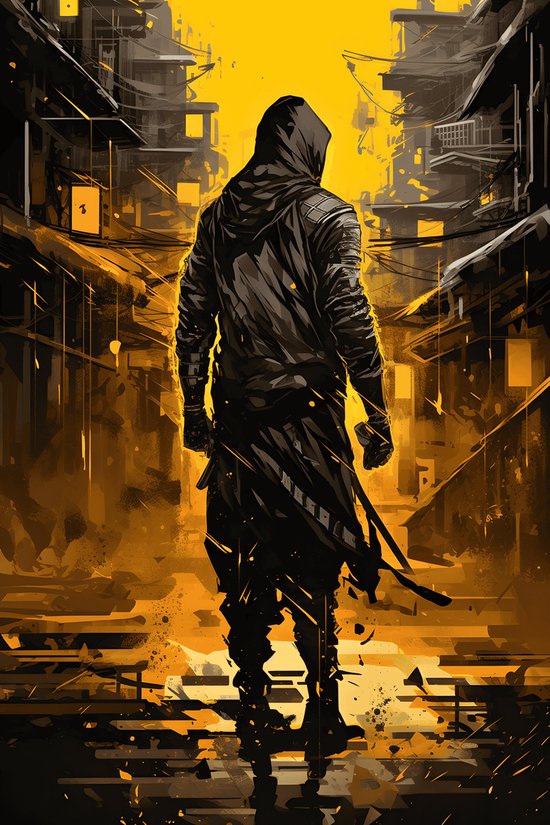 Assassin Poster | Oriental Poster | Moderne Kunst | Actie Poster | 51x71cm | Wanddecoratie | Muurposter | MT | Geschikt om in te lijsten