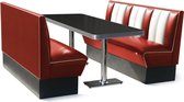 Classic Diner Retro Bel Air Set 2 x Bank 150 cm en tafel
