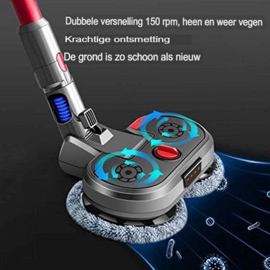 Vileda LOOPER vloermop, Elektrische spraymop, Mop op batterijen, Tussendoor schoonmaken, Ingebouwd waterreservoir, Bevat 2 paar verschillende microvezelpads, Geen emmer, Ecoverpakking