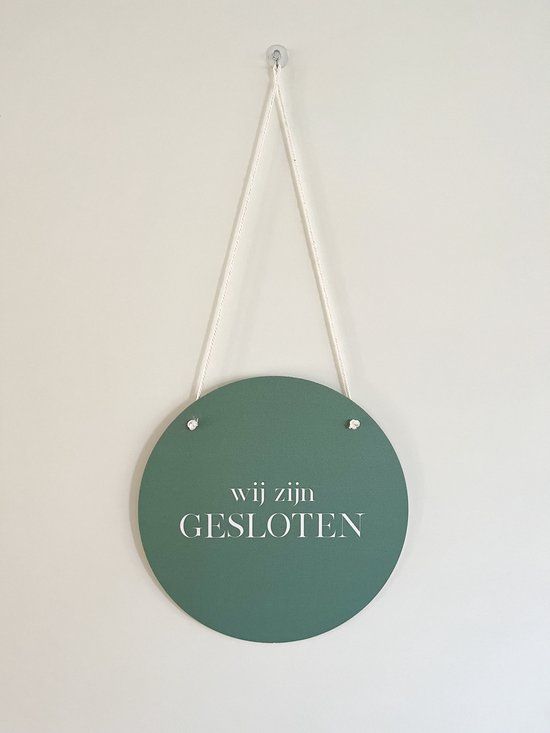 Open / Gesloten Bordje voor winkel of bedrijf Groen | Deurbordje | 25,5 ...