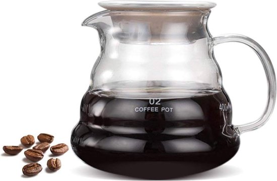 Pichet à Café En Verre Borosilicate 300ml - Résistant à La Chaleur, Pour Préparation à Infusion