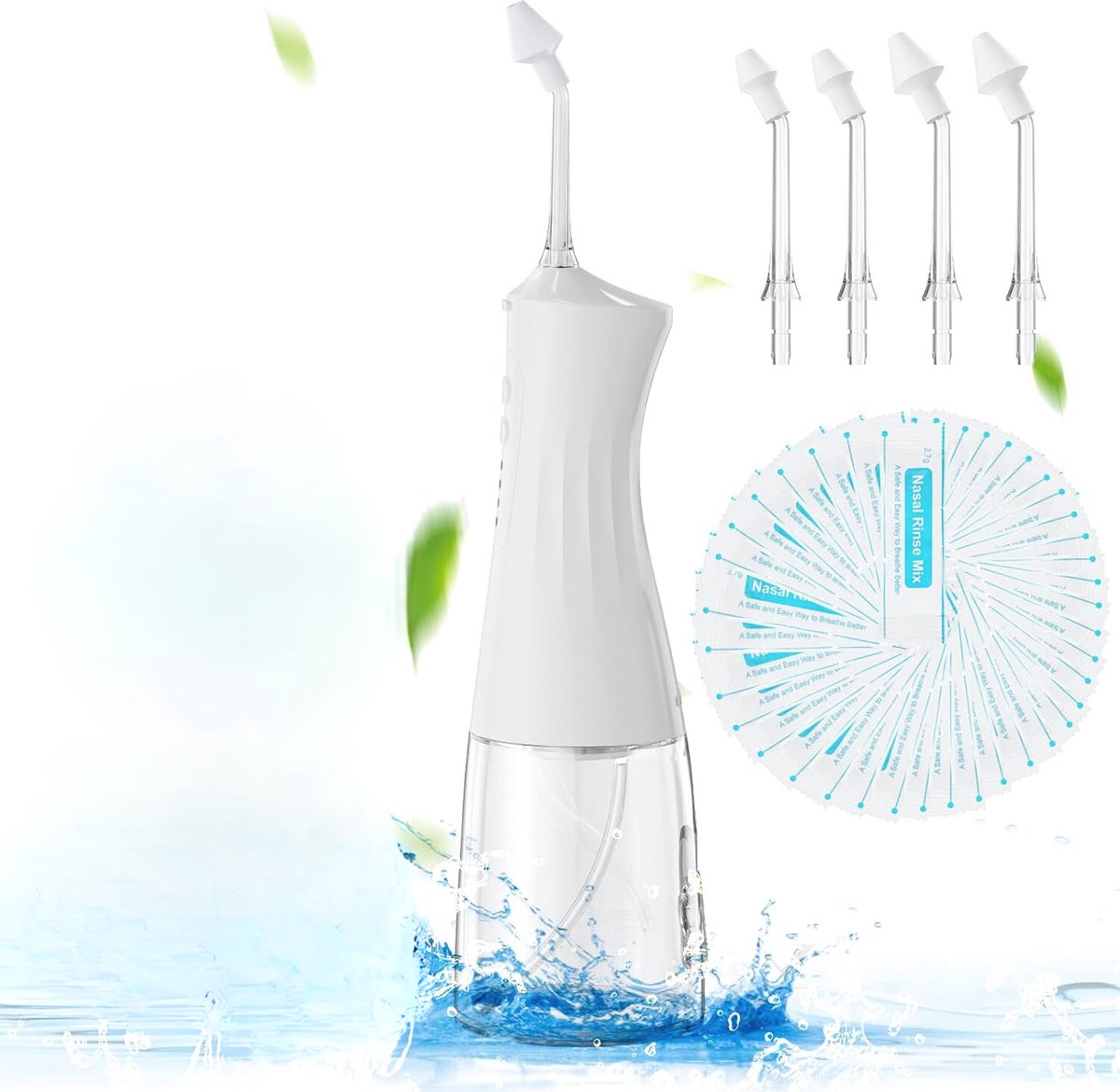 Goedkoopste Neusdouche - 300 ml - 40 Zoutzakjes - Kinderen en Volwassenen - Neusdouche Electrisch - Neusdouche Volwassenen - Neusspoeler - Neti Pot