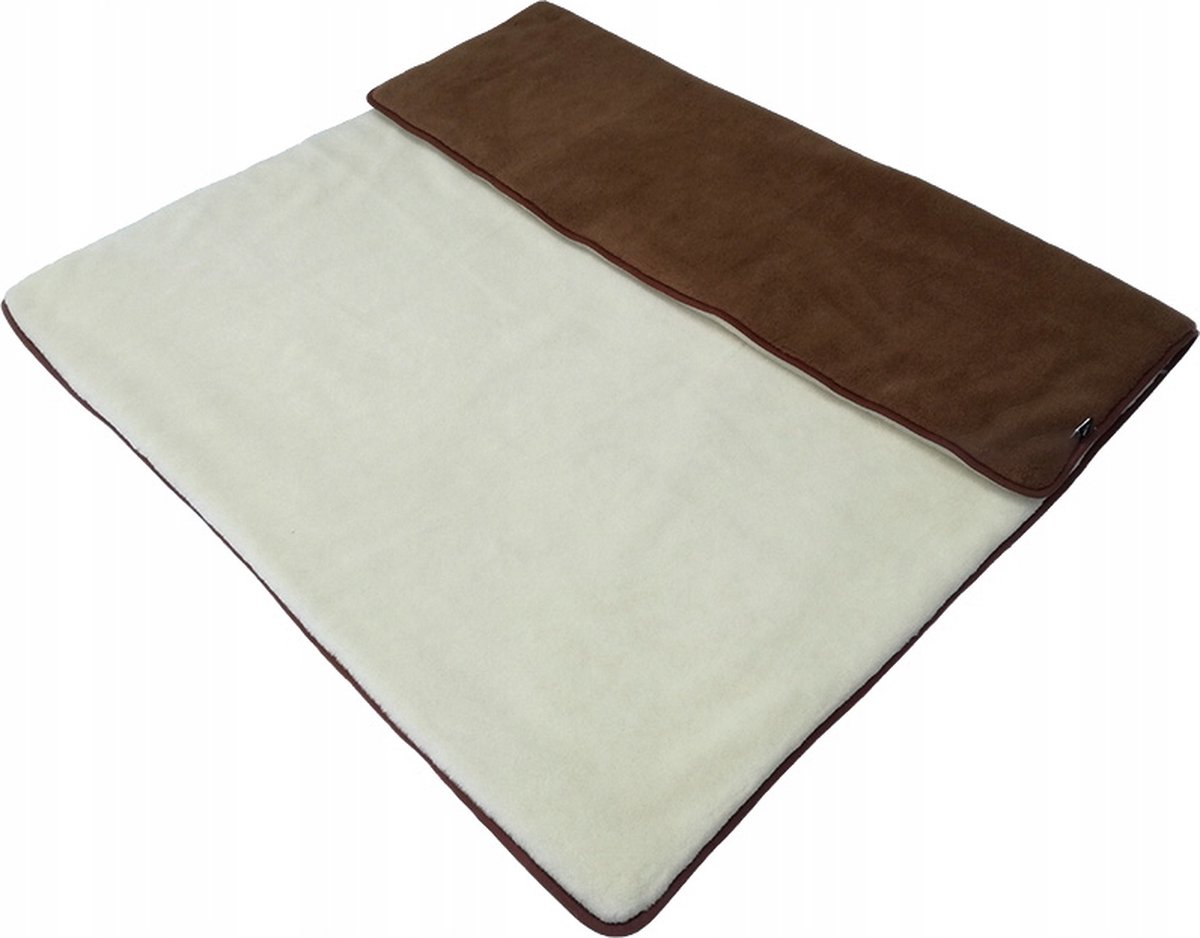 OnceDoce® Deken 100% Wol - Dubbelzijdig Zeer Warm - Puur Australische Merino & Kamelen Wol Blend Cocoa Milk – Premium Wollen Deken OnceDoce® 2 x 460 g/m² - Warm Ademend Zacht – Woolmark ® Keurmerk - Wasbaar – 180x200cm wit bruin
