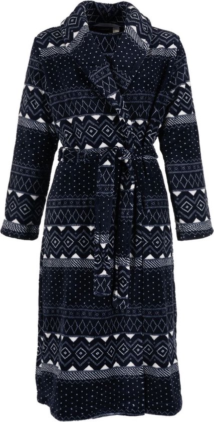 Dames badjas fleece - Noors dessin - Pastunette-46