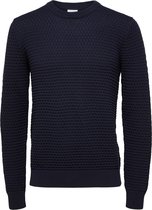 SELECTED HOMME SLHREMY LS KNIT ALL STU CREW NECK W CAMP Heren Trui - Maat S