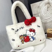 Schattige Hello Kitty Tas - Pluche Cross Body Tas voor Meisjes - Wit