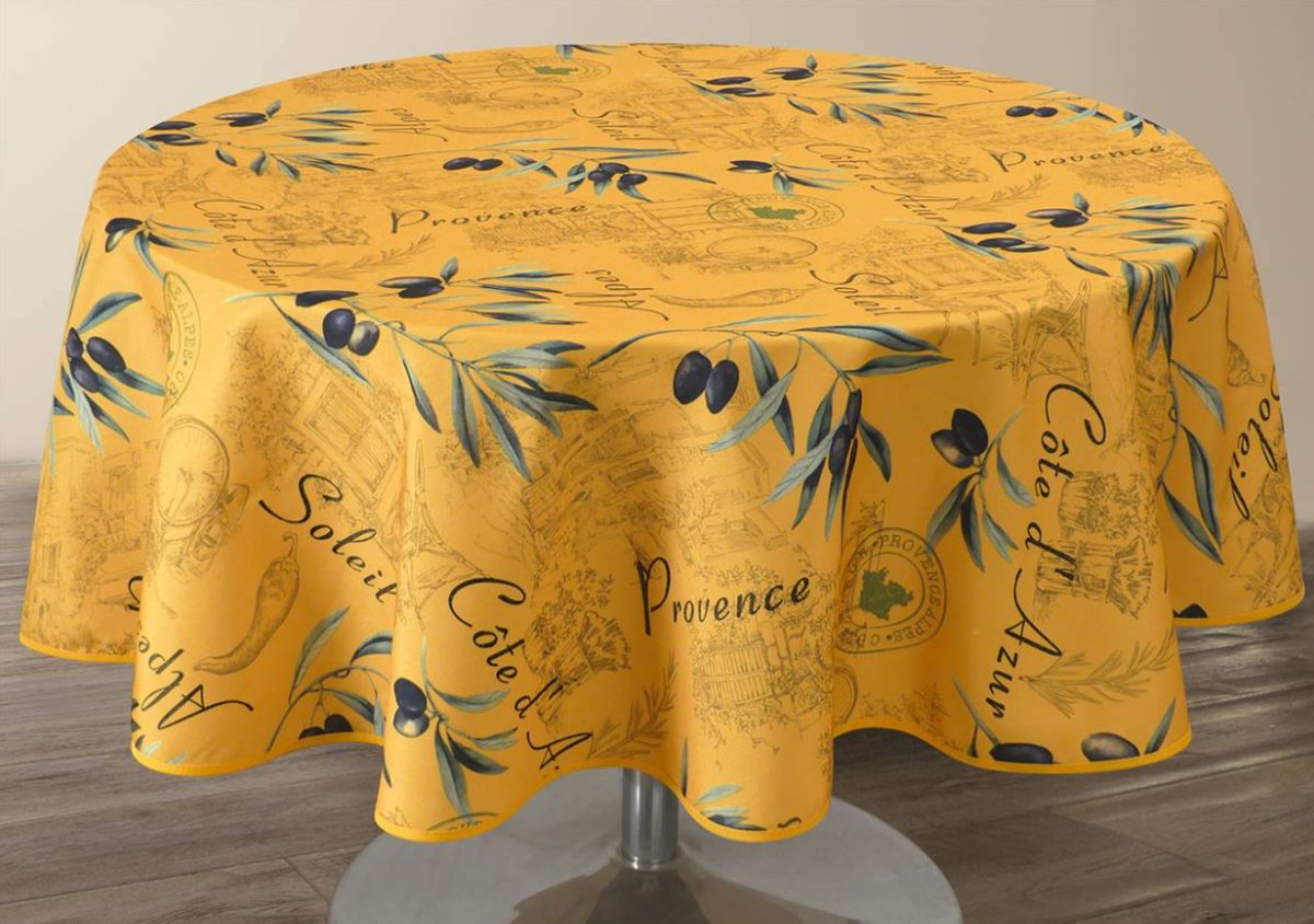 Tafelkleed anti-vlek Provençale jaune 350 x 150 cm Tafellaken - Decoratieve Tafel Accessoires - Woonkamer Decoratie - Bonne et Plus®