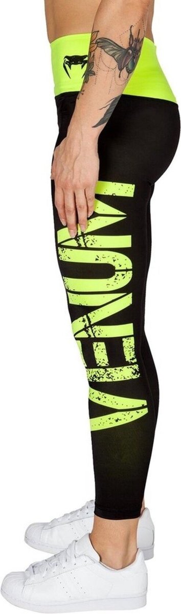 Venum Dames Power Sport Legging Zwart Neo Geel - XS van VENUM — afbeelding 2
