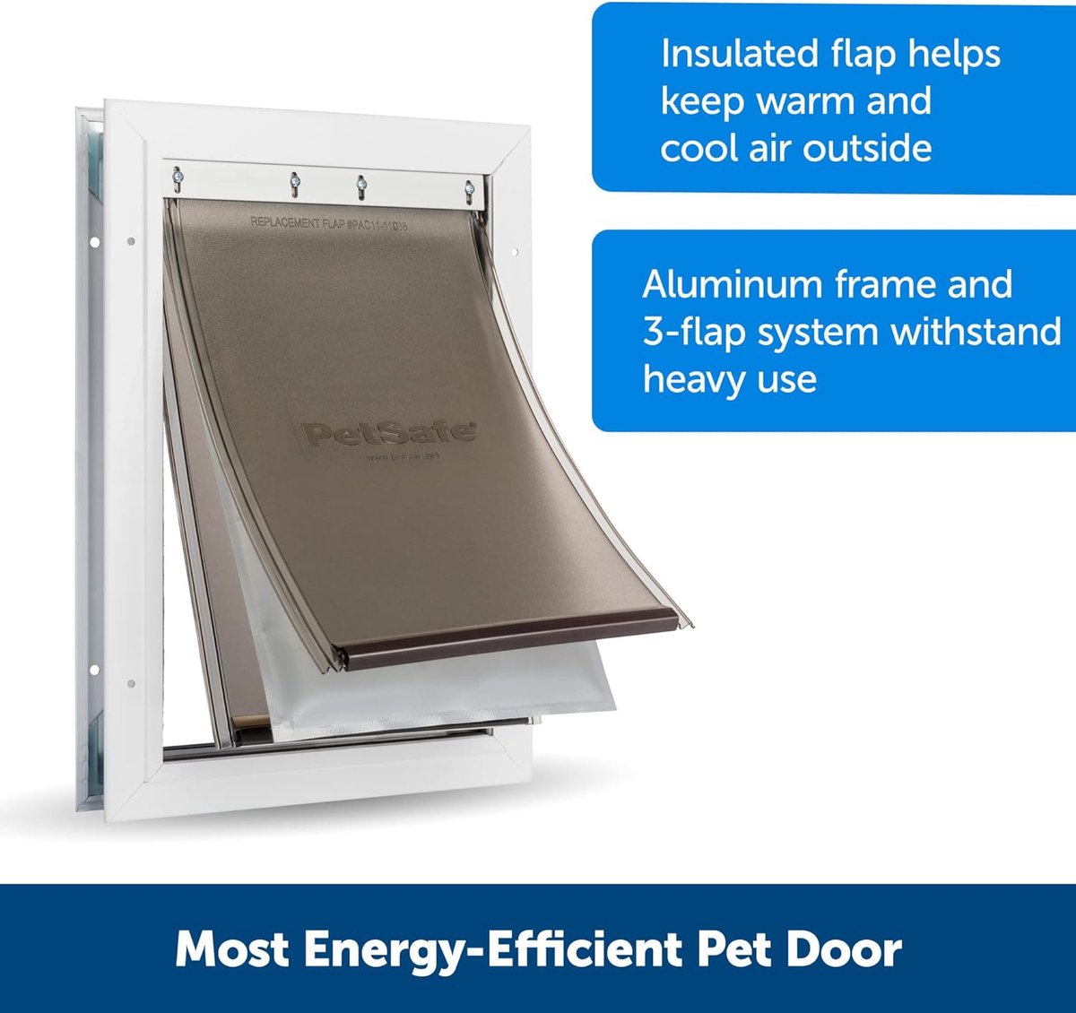 Ownpet Extreme Weather Aluminium Huisdierdeur - Afsluitbare Hondendeur Groot Zilver