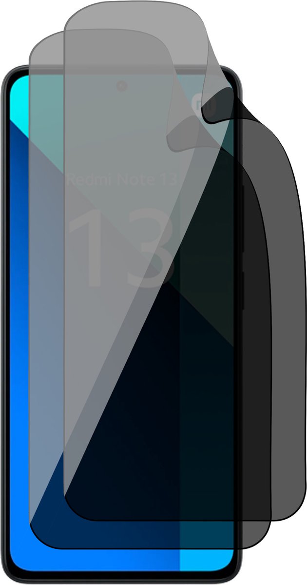Privacy Screenprotector geschikt voor Xiaomi Redmi Note 13 - 2x FlexGuard Screen Protector