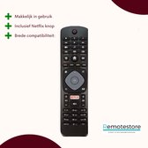 Afstandsbediening Philips YFK293 001 Smart TV | afstandsbediening voor Philips TV | Zwarte Philips televisie afstandsbediening | makkelijk in gebruik
