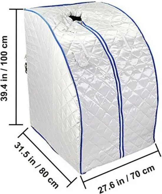 Foto: Volda draagbare sauna infrarood sauna verstelbare temperatuur opvouwbaar 80x70x99cm temperatuurbereik 40 75 c